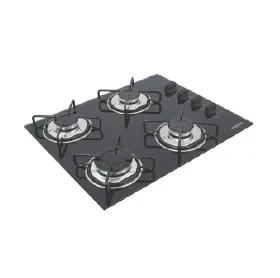 Cooktop a Gás Tramontina Vidro Temperado Preto Acendimento Superautomático